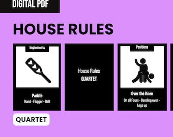 DIGITAAL: Huisregels Kwartet | Spel voor volwassenen 18+ | Thema: Discipline en lijfstraffen, printbaar