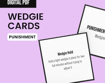 DIGITAAL: Wedgie Strafkaarten - 10 Wedgie Straffen, Kinky Impact Kaartspel