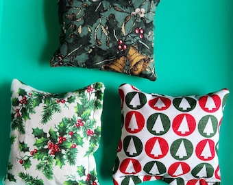 Balsam Fir Sachet, pine scent, holiday festive fabric