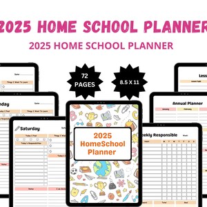 2025 Home School Planner | Homeschool Planner | Homeschool Planner Pages | Homeschool Planning | Teacher Planner |  Home School | Resources