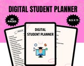 Digital Student Planner | Student planner | Digital planner | Academic planner | College planner | Weekly planner | Daily planner