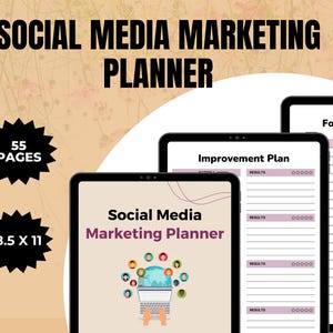 Social Media Marketing Planner | Marketing planner | Content planner | Business planner | Social media manager | Digital planner | Printable
