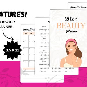 Skincare Planner, Beauty Routine, Planner Printable, Skin Care Planner, Glow Up Planner, Beauty Journal, Makeup Tracker Skincare Journal,