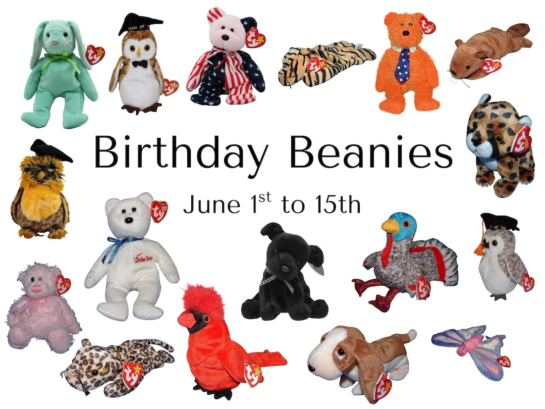 Ty Beanie Babies June 1-15 Birthdays| Select the Beanie Baby Who