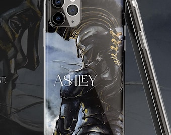 Funda resistente exclusiva y personalizada para iPhone® con la pintura de Agamenón y la mujer espartana de La Odisea.