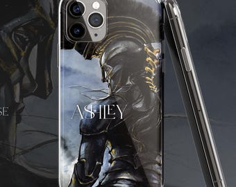 Funda resistente exclusiva y personalizada para iPhone® con la pintura de Agamenón y la mujer espartana de La Odisea.