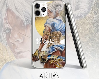 Zodiac Personalised Clear Case for iPhone® Aries Woman Warrior