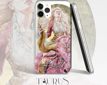 Zodiac Taurus Clear Case for iPhone® Personalised Gift for Her