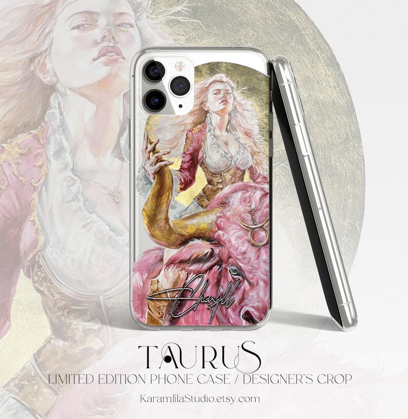Zodiac Taurus Clear Case for iPhone® Personalised Gift for Her image 1