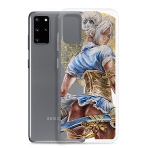 Personalised Woman Warrior Clear Case for Samsung® Zodiac Aries Gift for Her