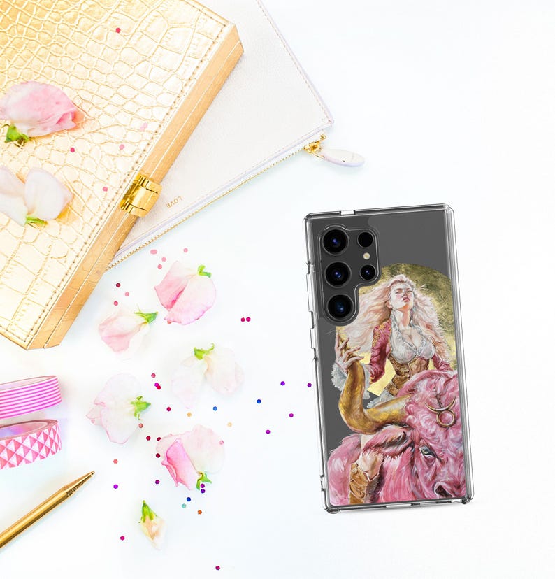 Zodiac Taurus Woman Warrior Clear Case for Samsung® Personalised Gift for Her image 3