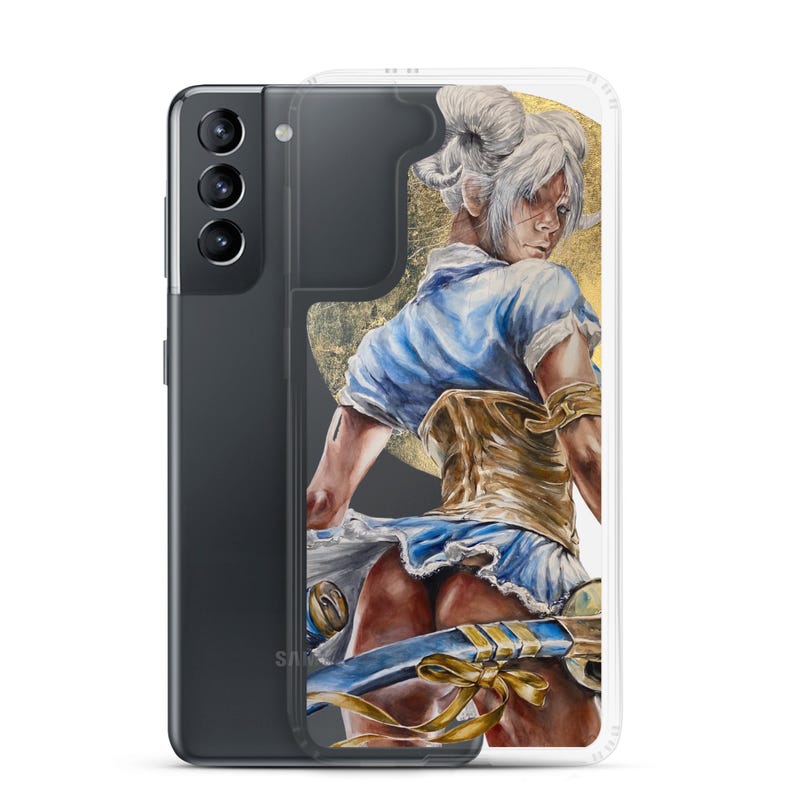 Personalised Woman Warrior Clear Case for Samsung® Zodiac Aries Gift for Her