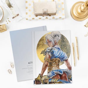 Gepersonaliseerd cadeau voor een vrouw met het sterrenbeeld Ram: een op maat gemaakt notitieboek met harde kaft. afbeelding 4