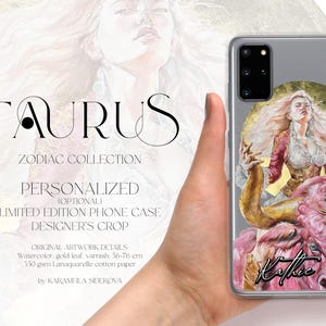 Zodiac Taurus Woman Warrior Clear Case for Samsung® Personalised Gift for Her image 2