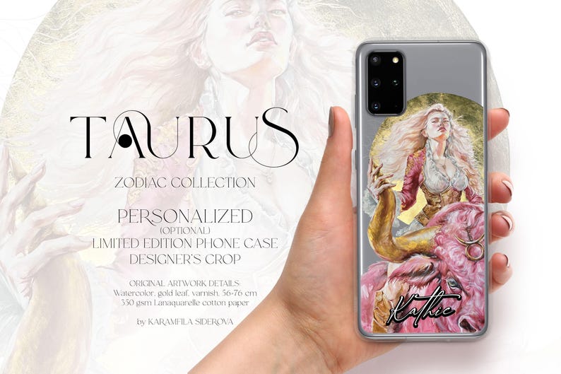 Zodiac Taurus Woman Warrior Clear Case for Samsung® Personalised Gift for Her image 2