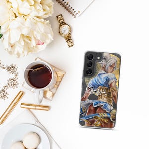 Personalised Woman Warrior Clear Case for Samsung® Zodiac Aries Gift for Her image 3