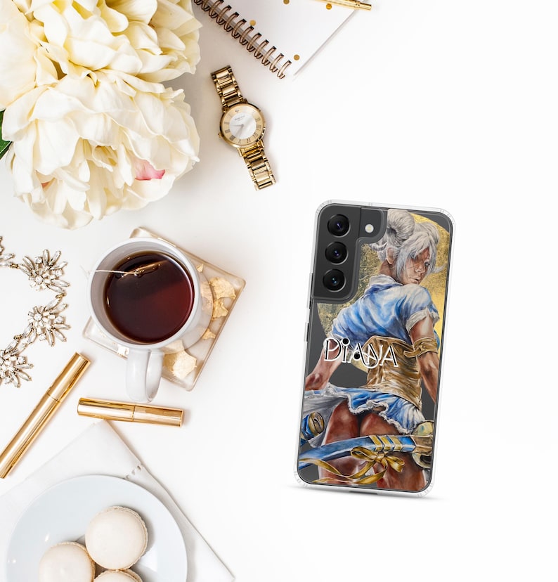 Personalised Woman Warrior Clear Case for Samsung® Zodiac Aries Gift for Her image 3