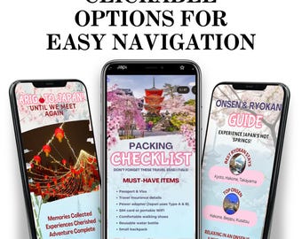 Japan Travel Itinerary Canva Template | 45+ Pages Hyperlinked PDF | Ultimate Japan Trip Planner & Guide | Editable Digital Travel Schedule