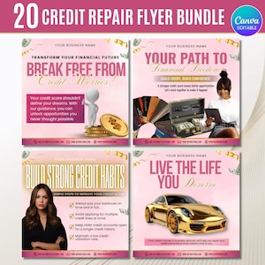 Credit Repair Instagram Post,Credit Repair Social Media Template,Credit Repair Template,Diy Credit Repair,Credit Repair Flyer,Canva Template
