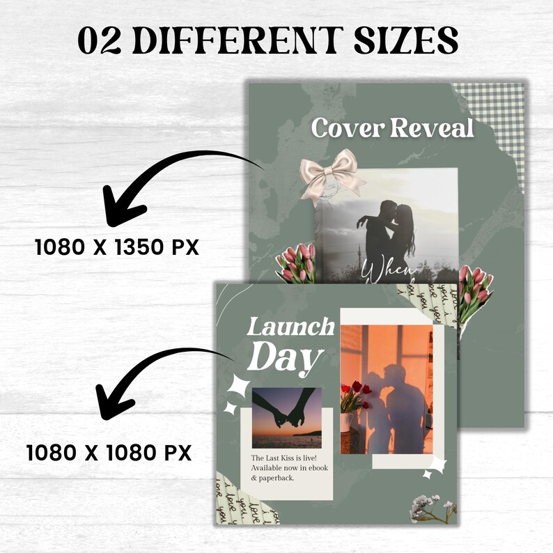Romance Author Bookstagram Template Bundle, Book Marketing Canva Templates, Author Engagement Social Media Marketing, Romance Author Post image 5