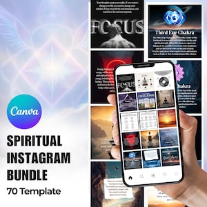 Spiritual Instagram Post Templates, Mystical Instagram Templates, Purple Spiritual Social Media Templates, Spiritual Business Canva Template