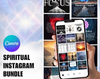 Spiritual Instagram Post Templates, Mystical Instagram Templates, Purple Spiritual Social Media Templates, Spiritual Business Canva Template