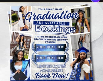 Graduation Booking Flyer, Graduation Special Flyer, Graduation Deals, Grad Books Open, Graduation Nail booking flyer, Hair, Lash Tech Flyer