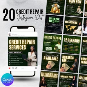 Credit Repair Instagram Post,Credit Repair Social Media Template,Credit Repair Template,Diy Credit Repair,Credit Repair Flyer,Canva Template