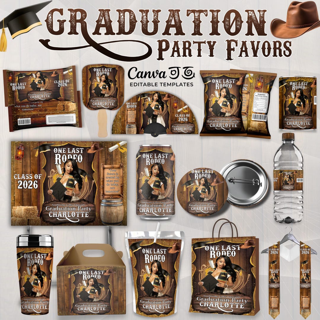 Graduation Party Favor Bundle, Gold and Black Class of 2026 Treat ...