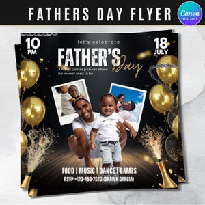 Father&#39;s Day Party Flyer, Father&#39;s Day Invitation Flyer, Best Dad Event Flyer, Party Flyer Template, Social Media Flyer, Instant Download