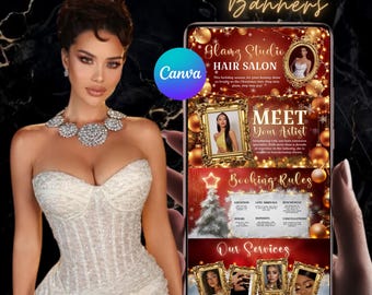 Christmas Hair Stylist Acuity Scheduling Template, Editable Acuity Template, Acuity Scheduling, Website Template, Diy Acuity Booking Website
