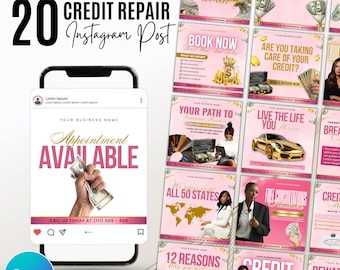 Credit Repair Instagram Post,Credit Repair Social Media Template,Credit Repair Template,Diy Credit Repair,Credit Repair Flyer,Canva Template