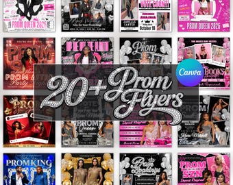 Pacchetto di volantini modificabili per la campagna elettorale della reginetta del ballo, pacchetto di volantini per la campagna elettorale del ballo, vota per la reginetta, volantino per la prenotazione del ballo, festa del ballo, volantino "Vota per me"