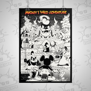 Mickey's Wild Adventure Poster - Art Print for Collectors, Gift, PS1, SEGA, Disney Decor