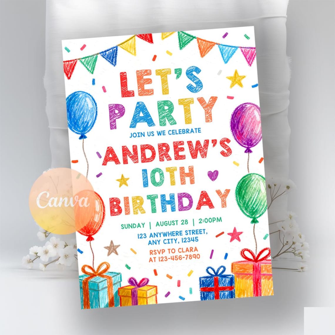 Simple Colorful Birthday Invitation Bright Birthday Invitation simple-colorful-birthday-invitation-bright-birthday-invitation