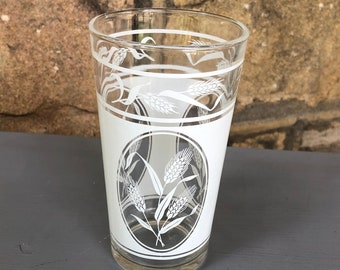 Vintage Glass - White Wheat Glass - Vintage Glassware - Vintage Serving Ware - Vintage Tumblers - Replacement Glassware - Vintage Tombler