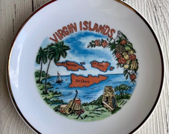 Placa de recuerdo de las Islas Vírgenes - Recuerdo de St. Thomas - Recuerdo de St. Croix -St. John Souvenir -Islas Vírgenes -Recuerdo de viaje -Islas tropicales