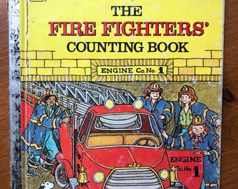 Vintage Fire Fighter's Counting Book – Little Golden Book, 1983