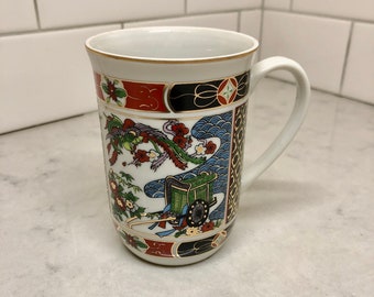 Imari Ware Teacup - Vintage Asian Teacup - Vintage Imari Teacup - Heritage Mint, LTD. L.A.CA - Made in Japan -Asian Teacup -Asian Tableware