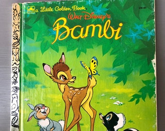 Vintage Little Golden Book - Bambi - Bambi Story Book - Children's Story Book - Vintage Story Book - Walt Disney's Bambi -Felix Salten -Book