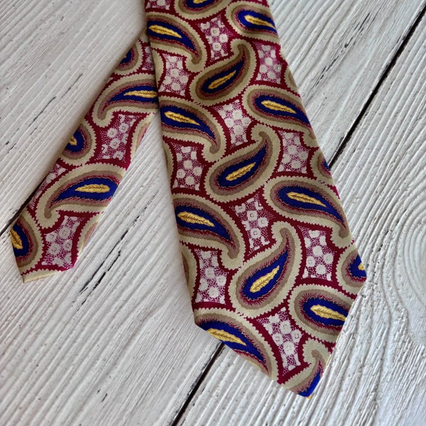 Retro Liberty of London Necktie - Vintage Paisley Necktie -Vintage Man's Accessory -Necktie -Vintage Necktie -Made in USA -Liberty of London