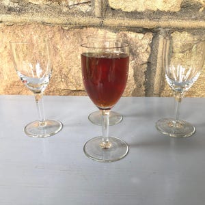 Vintage Cordial/Aperitif Glasses - Vintage Stemware - Vintage Barware - Glassware -Small Stemmed Wine Glasses - Vintage Stemmed Glasses