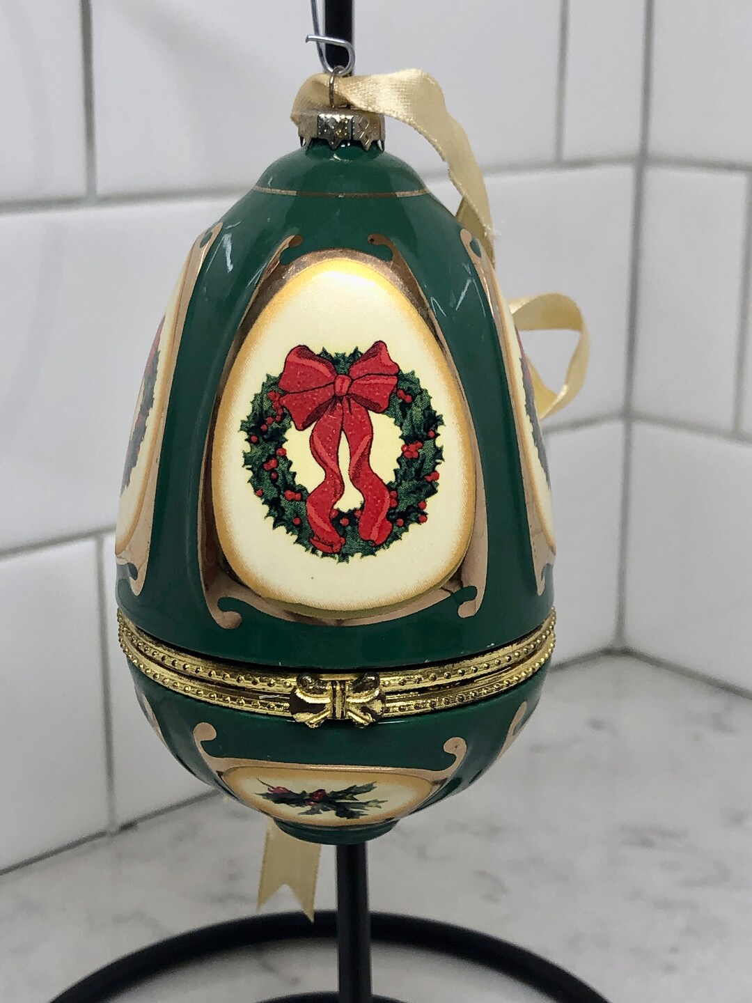 Vintage Ornament Vintage Music Box Ornament Trinket Box Ornament Tree