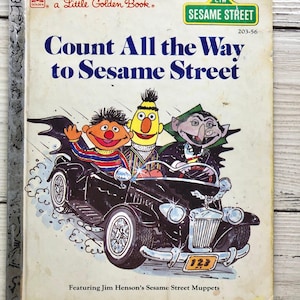 Count All The Way to Sesame Street - Vintage Little Golden Book - Vintage Story Book - Sesame Street -1985 Dated Story Book -Children&#39;s Book