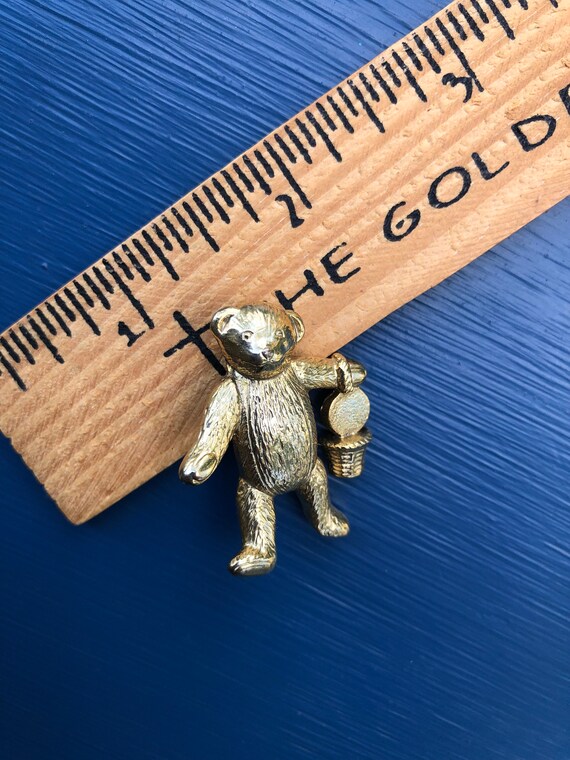 Teddy Bear Pin - Vintage Pin - Vintage Novelty Pi… - image 4