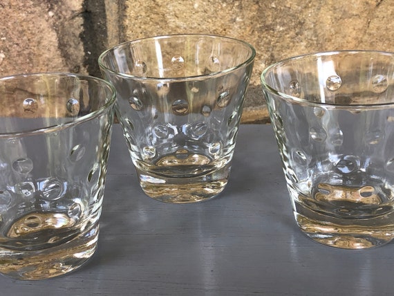 Vintage Barware Vintage Glassware Old Fashioned Glass Mixed Drink Glasses  Barware Happy Hour Bar Glasses 