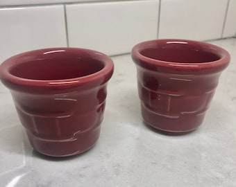 Longaberger - Vintage Longaberger Votives - Longaberger Pottery - Vintage Candle Holders -Longaberger Paprika Votives - Votive Cups - Candle