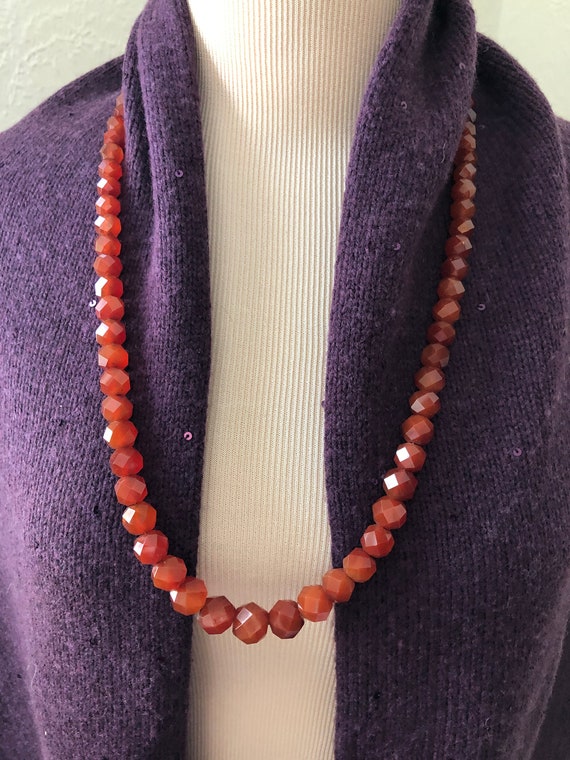 Vintage Faceted Bead Necklace - Vintage Necklace … - image 8