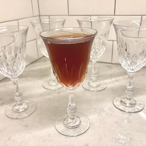 Crystal Stemware - Vintage Stemmed Wine Glasses - Vintage Crystal Stemware - Crystal Wine Glasses - Vintage Barware - Stemware - Barware