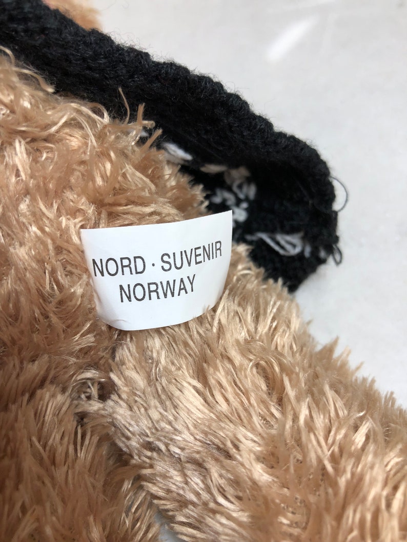 Stuffed Toy Nord Souvenir Child/'s Toy Norway Moose Plush Animal Nord Vintage Souvenir Stuffed Moose from Norway Souvenir